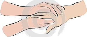 Palliative care and hold hands