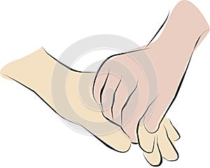 Palliative care and hold hands