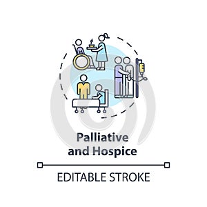 Palliative and hospice concept icon