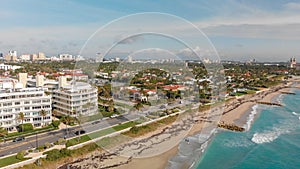 Palm Beach aerial view, Florida coastline