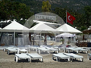 Palm beach in Turkey