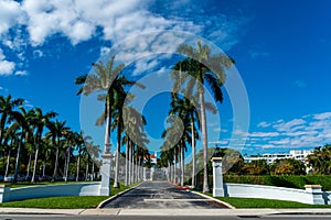 Main Entrance of Henry Morrison Flagler Museum in Palm Beach, Florida