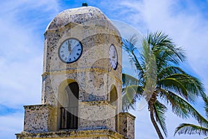 Palm Beach, Florida, USA clock tower on Worth Ave.