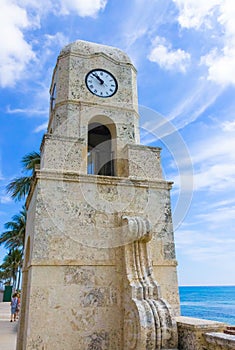 Palm Beach, Florida, USA clock tower on Worth Ave.