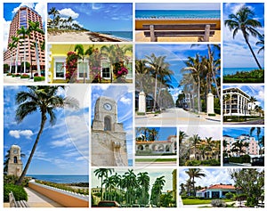 Palm Beach, Florida, USA clock tower on Worth Ave.