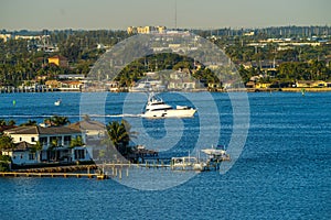 Palm Beach Isles and Lake Worth view from Singer Island, Florida