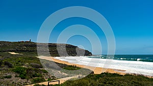 Palm Beach near Sydney on a hot summers day