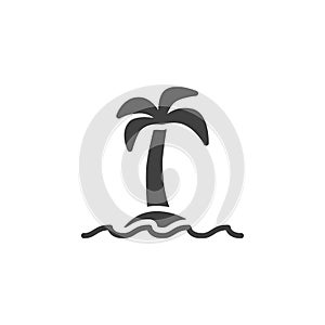 Palm beach vector icon