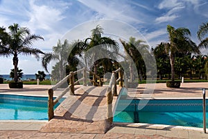 Palm Garden and Swimming Pool on the Beach