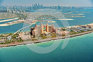 Palm Island in Dubai, aerial view