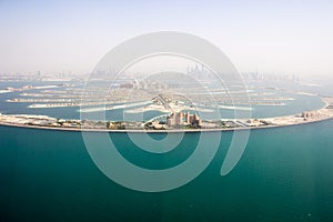 The Palm Jumeirah helicopter view