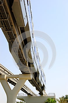 The Palm Jumeirah monorail train