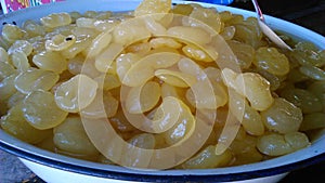 Palm kernels in syrup