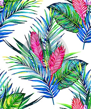 Palm leaf paradise background