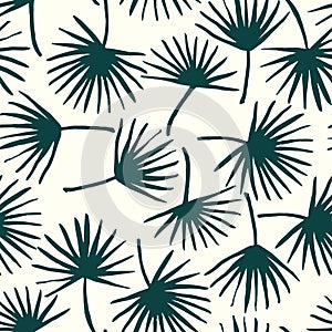 Palm leaf seamless pattern background. Palm leaf textile pattern.