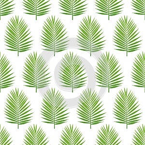 Palm leaf silhouette seamless pattern. Tropical leaves.