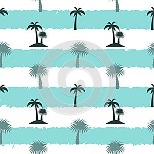 Palm Leaf Vector Seamless Pattern Background Illustration