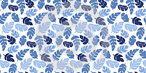 Palm leaves Seamless Pattern. Background Vector illustration