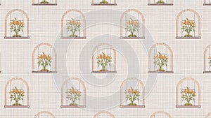 Palm Motif Decorative Pattern