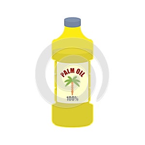 Palm oil bottle. Plastic bottle for food preparation.