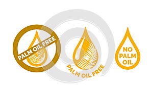 Palm oil free logo vector food icon