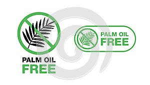 Palm oil free sign - harmful ingredient