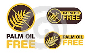 Palm oil free - strikethrough palm branch