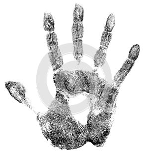 Palm print or handprint isolated