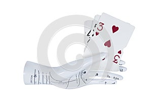 Palm Reading Hand Model With Cards