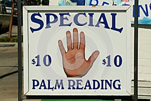 Palm Reading Sign