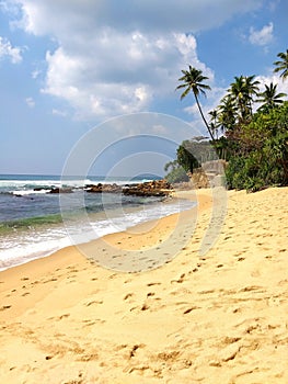 Palm rocks beach, Sri Lanka