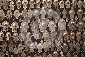 Palm shaped amulets hand of Fatima