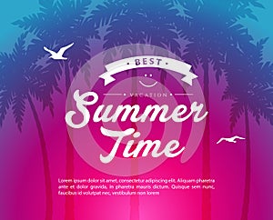 Palm silhouettes card