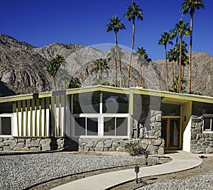 Palm Springs House with Slanted Roof Long Shot