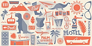 Palm Springs Sites and Scenery | Retro Landmark Icons for the Coachella Valley | Mid Century California Design