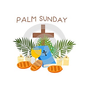 palm sunday is celebrated every year on 24 march vector