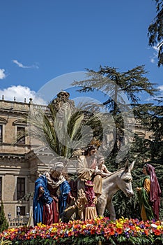 Palm Sunday celebration in the streets of Salamanca, Spain photo