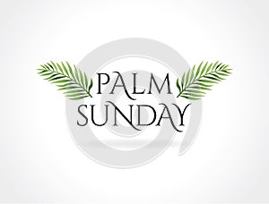 Palm Sunday Christian Holiday Theme Illustration