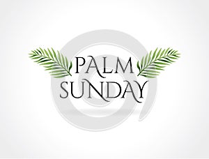 Palm Sunday Christian Holiday Theme Illustration photo