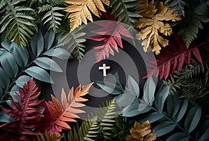 Palm Sunday, Christians to welcome Jesus Christ, cross crucifix, church christian catholic trust believe faith, happy