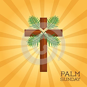 Palm sunday cross card celebration christianity