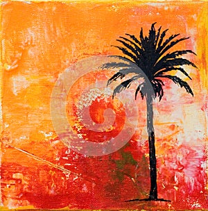 Palm-tree artwork