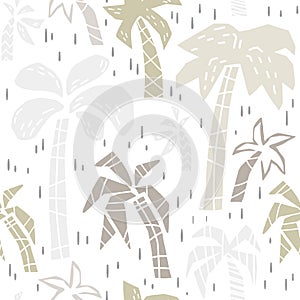 Palm tree baby cute seamless pattern print set. Beachsummer holiday illustration for nursery