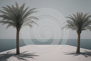 palm tree on the beachpalm tree on the beach3 d rendering of a palm tree