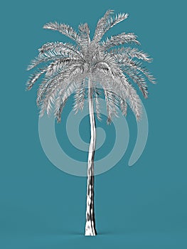 Palm tree gold golden tropical plant dream beach symbol design element great vacation tour concept. render isolated