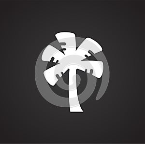 Palm tree icon on background for graphic and web design. Simple illustration. Internet concept symbol for website button