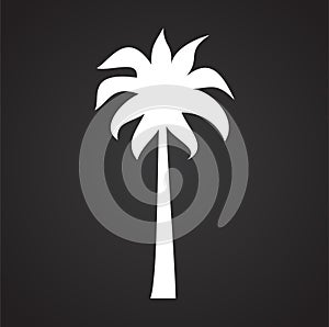 Palm tree icon on background for graphic and web design. Simple illustration. Internet concept symbol for website button