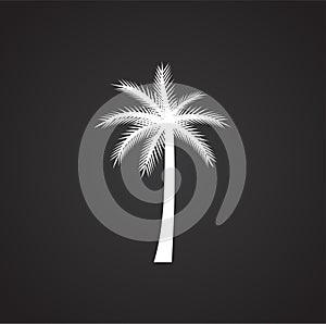 Palm tree icon on background for graphic and web design. Simple illustration. Internet concept symbol for website button