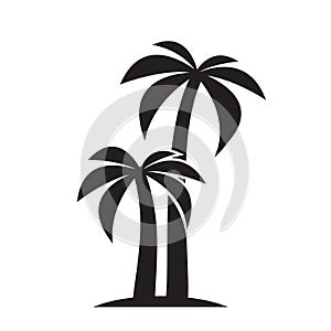 Palm tree icon logo illustration vector