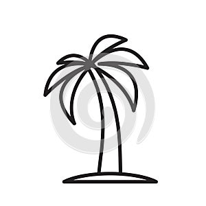 Palm tree icon logo illustration vector